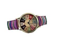 Karfri Orologi Per Le Donne Con Multicolor Rainbow Pattern Regolabile Stretch Orologio Sportivo Traspirante, Gioielli Di Festa/Sorelle Regali, Regali Per Madre E Moglie-Purple