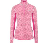 Kari Traa - Primo strato tecnico in Lana - Rose Half Zip Baselayer Top Bright Pink per Donne - Taglia XS - Rosa
