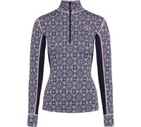 Kari Traa - Primo strato tecnico in Lana - Rose Half Zip Baselayer Top Dark Navy Blue per Donne - Taglia XS - Blu navy