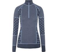 Kari Traa - Primo strato tecnico in Lana - Smekker Half-Zip Baselayer Pastel Light Blue per Donne - Taglia S