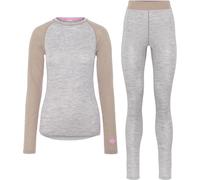 Kari Traa - Set intimo tecnico donna in lana merino - Kaia Set Light Grey Melange per Donne - Taglia S - Grigio