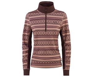 Kari Traa - Women's Lune Halfzip - Intimo sintetico M marrone