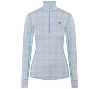 Kari Traa - Primo strato tecnico in Lana - Rose Half Zip Baselayer Top Bright Turquoise per Donne - Taglia S - Blu