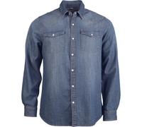 Kariban - Camicia a Maniche Lunghe in Jeans - Uomo (RW4216)