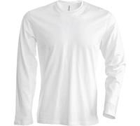 Kariban Herren T-Shirt Langarm von notrash2003 (4XL, Weiß)