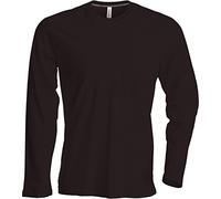 Kariban Herren T-Shirt Langarm von notrash2003 (L, Chocolate)