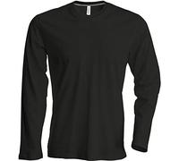 Kariban Herren T-Shirt Langarm von notrash2003 (S, Schwarz)