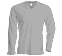 Kariban - Maglia Manica Lunga - Uomo (S) (Grigio)