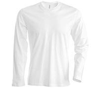 Kariban NoTrash2003 - Maglietta a maniche lunghe con scollo tondo, disponibile in 20 colori e taglie dalla S alla 4XL Bianco 3XL