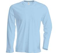Kariban NoTrash2003 - Maglietta a maniche lunghe con scollo tondo, disponibile in 20 colori e taglie dalla S alla 4XL azzurro 3XL
