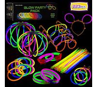 Karids 100 Braccialetti Luminosi Starlight Fluorescenti | Glow Stick Multicolore Max Luminosità e Durata | Fluo Party attività per Feste Discoteca Decorazioni | Bastoncini Luminosi + Connettori Fluo