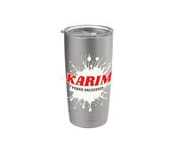 Karim Power Unleashed Red Name Design Bicchiere termico in acciaio inox doppia parete