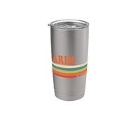 KARIM Retro Personalizzato Nome Vintage Stripes Bicchiere termico in acciaio inox doppia parete