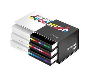 Karin PIGMENT decobrush DESIGNER Set 36 pezzi (collezioni di colori: Basic, Passion, Violet-Blue)