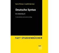 Karin Pittner Judith Deutsche Syntax: Ein Arbeitsbuch (Narr Studien (Tascabile)