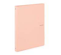 KARIS quaderno ad anelli A5 pastelini color albicocca in PVC, meccanismo a 4 anelli, 100 fogli