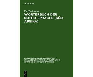 Karl Endemann Wörterbuch Der Sotho-Sprache (Süd-Afrika) (Copertina rigida)