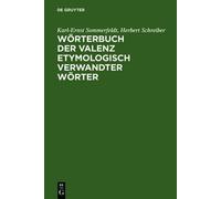 Karl-Ernst Sommerfeldt H Wörterbuch der Valenz etymologisch v (Copertina rigida)