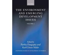 Karl-Göran Mäle The Environment and Emerging Development Issues: Vol (Tascabile)