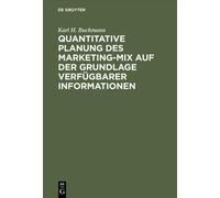 Karl H Buchmann Quantitative Planung Des Marketing-Mix Auf De (Copertina rigida)