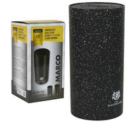 KARL HAUSMANN Ceppo Coltelli da Cucina - 22x11 cm - Portacoltelli da Cucina con Setole in Plastica Rimovibili - Universale Plastica Porta per Coltelli Vuoto - Antiscivolo e Salvaspazio - Nero Marmo