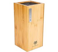 KARL HAUSMANN Ceppo Coltelli da Cucina - 23 x 10,8 x 10,8 cm - Portacoltelli da Cucina di Legno con Setole in Plastica Rimovibili - Universale Bambu Porta per Coltelli Vuoto