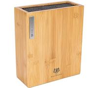 KARL HAUSMANN Ceppo Coltelli da Cucina - 23 x 20 x 9 cm - Portacoltelli da Cucina di Legno con Setole in Plastica Rimovibili - Universale Bambu Porta per Coltelli Vuoto