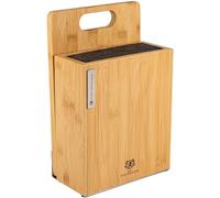 KARL HAUSMANN Ceppo Coltelli da Cucina Magnetico - Portacoltelli da Cucina di Legno con Setole in Plastica Rimovibili - Universale Bambu Porta per Coltelli Vuoto - Incluso un Tagliere