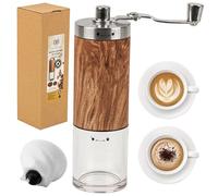 KARL HAUSMANN Macina Caffè Manuale - 80ml - Meccanismo in Ceramic e Manico Pieghevole - Macinacaffè per Espresso, Moka ed French Press - Professionale Macinacaffe - Coffee Grinder - Caffe