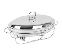 KARL HAUSMANN Pirofila Vetro 3 L con Coperchio e Supporto Tealight | Per mantenere caldi cibi già caldi: vetro temperato 3 L, coperchio inox, supporto tealight; pirofila adatta al forno