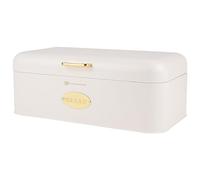 KARL HAUSMANN Porta Pane da Cucina con Coperchio - Bianco Grande Portapane - Moderno Contenitore per il Pane - Scatola Portapane in Metallo - Cassetta Portapane - Bread Box - 42,5 x 23 x 16,5 cm