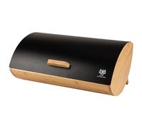 KARL HAUSMANN Porta Pane da Cucina con Coperchio - Nero Portapane Bambu - Moderno Contenitore per il Pane - Scatola Portapane in Metallo - Cassetta Portapane - Bread Box - 35 x 25 x 15,5 cm