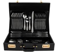 KARL HAUSMANN Set di posate per 12 persone - 72 pezzi - Posate lavabili in lavastoviglie - Set di posate in acciaio inox - Valigia - Set Cutlery 12 People - Set Silverware - Set di posate