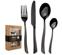 KARL HAUSMANN Set Posate 16 Pezzi per 4 Persone - Servizio Posate per 4 Persone - Acciaio Inox 18/0 - Elegante Design - Set Posate 4 Persone per Cena Speciale - Moderne - Graffite