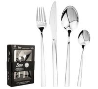 KARL HAUSMANN Set Posate 16 Pezzi per 4 Persone - Servizio Posate per 4 Persone - Acciaio Inox 18/0 - Elegante Design - Set Posate 4 Persone per Cena Speciale - Moderne - Argento