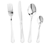 KARL HAUSMANN Set Posate 24 Pezzi per 6 Persone - Servizio Posate per 6 Persone - Acciaio Inox 18/0 - Elegante Design - Set Posate 6 Persone per Cena Speciale - Moderne