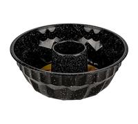 KARL HAUSMANN Stampo per Budino - Ø 25 x 10,5 cm - Teglia per Ciambellone in Acciaio al Carbonio - Rivestito in Antiaderente - Forno Sicuro Fino a 200°C - Tortiera per Ciambella, Baba - Stampi