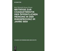 Karl Heinrich G Beiträge Zur Charakteristik Der Öffentlichen (Copertina rigida)