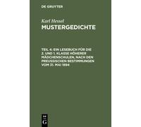 Karl Hessel Ein Lesebuch Für Die 2. Und 1. Klasse Höherer Mäd (Copertina rigida)
