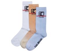 Karl Kani Calzino 'KA242-005-1 KKJ' beige / blu / rosso sangue / nero / bianco Donna Karl Kani 35-38 beige / blu / rosso sangue / nero / bianco
