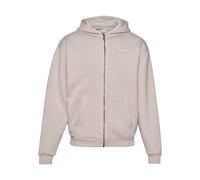 Karl Kani Giacca di felpa 'Essential' talpa / bianco Uomo Karl Kani XL talpa / bianco
