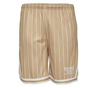 Karl Kani Herren KM232-005-2 KK Retro Pinstripes Mesh Shorts S Sand/White