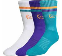 Karl Kani KKJ - Calzini Gradient Socks confezione da 3 pezzi, Nero/bianco/blu, 39-42