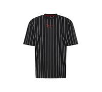 Karl Kani Herren KKMQ32063BLK Small Signature Pinstripe Tee Black XL Blk/Wht/Red