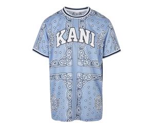 Karl Kani Men KM222-013-1 Serif Paisley Mesh Tee M Blue