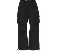 Karl Kani Herren KM234-032-4 KK Small Signature Washed Parachute Pants S Black