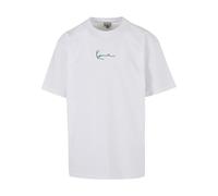 Karl Kani Small Signature Green Logo Tee da uomo, bianco, M plus tall