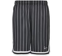 Karl Kani Small Signature Pinstripe Mesh Shorts, nero/bianco, M