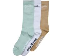 Karl Kani Unisex Signature Three Pack Socks sand/light/mint/white 39-42 sand/light/mint/white