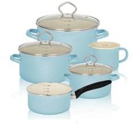 Karl Krüger 89566 PAB Smalto pentola Set Sylt, Confezione da 5 Pezzi, Azzurro